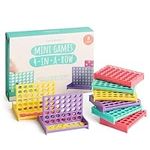 THE TWIDDLERS - 8 Mini Four in A Row Board Games, 4 Assorted Colours - Multipack Perfect Mini Game Birthday Party Bag Fillers for Kids, Unisex Connect Challenge, Classroom Gifts & Rewards