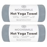 MOONSMILE 2 Pack Hot Yoga Mat Towels for Hot Yoga Non Slip,Ultra-Absorbent,Yoga Essentials for Women and Men,Soft Suede Microfiber Hot Yoga Mat Towels, Pilates Towels