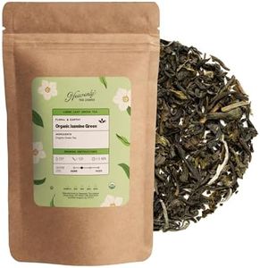 Heavenly Tea Leaves Organic Organic Jasmine Green, Loose Leaf Green Tea, 4 oz. (Approx. 50 Cups of Tea) - Antioxidant & Immune Boosting, Hot or Iced Tea, Great Natural Energy Source