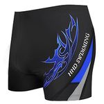 HHD Men's Swimming Trunks Elastic Swimsuit Bottom Shorts Suitable for Beach or Swimming Boxer Trunks Black