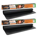 COOKINA BBQ Reusable Grill Mat (Pack of 2) - 100% Non-Stick, Easy to Clean Grilling Sheet for Smokers, as well as Gas, Charcoal and Electric Barbecues