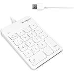 Macally USB Numeric Keypad | Wired Number Pad | External Number Pad for Laptop Computer Desk PC Mac (Perfect for Data Entry) 10 Key USB Keypad