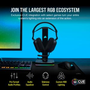 CORSAIR HS80 RGB Wireless Gaming Headset – PC, PS5, Dolby Audio
