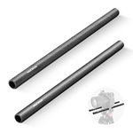 NEEWER 15mm Carbon Fiber Extension Rods 11.8"/30cm Compatible with SmallRig Compatible with Tilta 15mm Rod Rail Support System, DSLR Shoulder Rig, Camera Stabilizer Cage, Matte Box, Base Plate, SR002