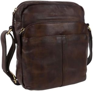 Rowallan of Scotland Bolso Apache de Cuero Unisex con Cruz Marrón
