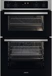 Zanussi Series 40 Airfry Built-in Double Oven ZKCNA7XN, 61L Capacity, Catalytic Cleaning, LED Display, Fan Controlled Defrosting, Antifingerprint, Stainless Steel