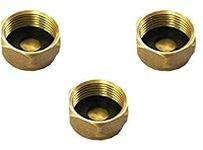 Compression Fittings 1/2" Brass Blanking Nuts Caps - Packs of 3