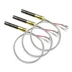 3Pcs 36 Inch Gas Fireplace Thermopile Thermogenerato,Aluminum Thermopile Generator 750 Millivolt Replacement Thermopile for Fire Gas Stoves Heat Fireplace Water Heater Gas Fryer Cluster