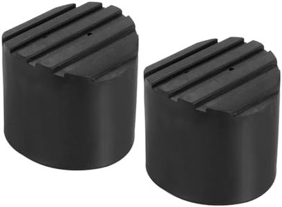 PATIKIL Scaletta Antiscivolo Piedi 2,7"/68mm 2pz Gomma Rotondo Piedino Protettivo Tappetino Cuscino Ricambio per Telescopico Pieghevole Estensibile Protezione Nero