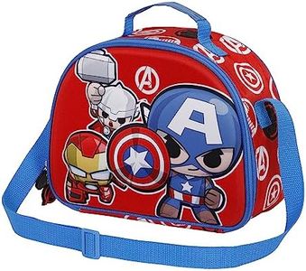 Marvel Los Vengadores Impact-Bolsa Portamerienda 3D, Rojo, 25.5 x 20 cm