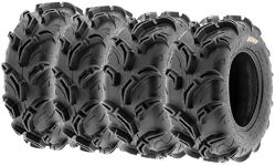 Set of 4 SunF Warrior AT Mud & Trail 26x9-12 Front & 26x11-12 Rear ATV UTV Off-Road Tires, 6 PR, Tubeless A048