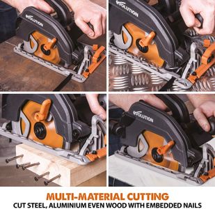 Evolution R185CCS Circular Saw – 185mm, TCT Blade, 64mm Depth, 230V