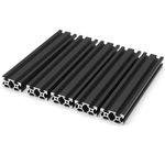 iMetrx 5 Piece 1220 mm 2040 V Type Black European Standard Anodized Linear Rail Aluminum Profile Extrusion,for DIY 3D Printer and CNC Machines