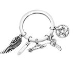 Supernatural Inspired Bracelet SPN Jewelry Horror Movie Gift for Women Men (SPN Keychain)