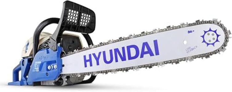 Hyundai 62cc 20" Petrol Chainsaw – Powerful 2-Stroke Engine, Lightweight Heavy-Duty Chain Saw for Tree Felling & Firewood, 3 Year Warranty