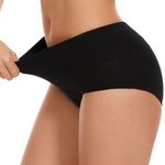 ShieldEase Washable Incontinence Underwear for Women - Cotton Leakproof Briefs, Complete Front & Rear Leak Proof, 80ml Absorbency (Gray, 2XL)