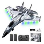 4DRC G1 RC Plane with 2 Take-off Modes, 2 Batteries and Light, 2.4GHz 4 Channel 6 axis Gyro Stabilizer RTF Glider Remote Control Aircraft Planes Jet Fighter Toys Gift for Boys Kids Adults Beginners