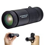 FotoZ 8X Monocular Telescope for iPhone & Android and Most Smartphone, with 8X Optical Zoom Telephoto Lens & 17mm Universal Phone Clip & Storage Bag