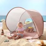 Tiny Land Baby Beach Tent – Pop Up Baby Tent with UV Protection, Portable Baby Beach Essentials, Sun Shelter for Infants, Baby Outdoor Use (Pink)