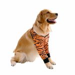 BT Bear Dog Elbow Protector for Calluses, Dog Joint Recovery Sleeve for Prevent Licking Wound, Elbow Sleeves with Mesh Pad for Medium Large Dogs (L, Tiger)