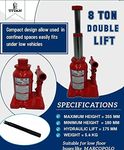 Atlas Titan Hydraulic Bottle Jack 8 TON Double Lift (Double RAM) for Vehicles with Low Ground Clearance Like Marcopolo