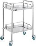 VEVOR 2-Layer Lab Medical Cart Stai