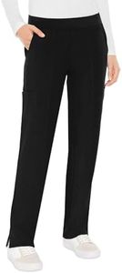 Med Couture Energy Women's Yoga Comfort Cargo Paige Scrub Pant Black/Spearmint ST