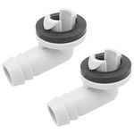 DGZZI 2PCS 3/5 Inch AC Drain Hose Connector Elbow Fitting with Rubber Ring for Window AC and Mini Split Units