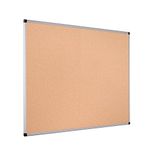 Bi-Office CA051170 Maya Cork Notice Board Aluminium Frame 120x90cm,Light Brown