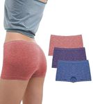 SOXY Cottons Mid Waist Cotton Underwear Hipster Boyshorts Panties for Kids Girls Pack of 3 (Multicolor-13-14 Year) Multicolour