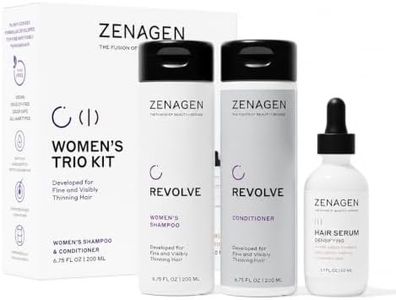 ZENAGEN Revolve Women's Trio Kit | Shampoo + Conditioner + Densifying for Fine & Visibly Thinning Hair, Supports Hair Strength & Growth, 1 ea