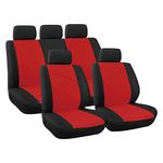 Xtremeauto Red and Black Sport Car Seat Cover Protectors - Avensis, Aygo, Yaris, Rav-4, Camry, Corolla, Auris, Prius, Prius+, CH-R,