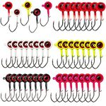 Bombite 40pack Crappie Jig Heads,Crappie Jigs Fishing Jig Heads Hook Lure Fishing Jigs Heads for Crappie Bass Fishing 1/16oz