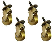 Adonai Hardware Open Brass Casters (Supplied as 4 pieces per pack) - Satin Brass