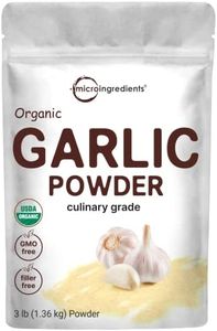 Organic Garlic Powder, 3lbs | Premium Source from Harvested Raw Allium Sativum Bulb |Culinary Grade | Great for Seasonings, Meats & Vegetables | Additive Free, Non-GMO, Bulk Supply