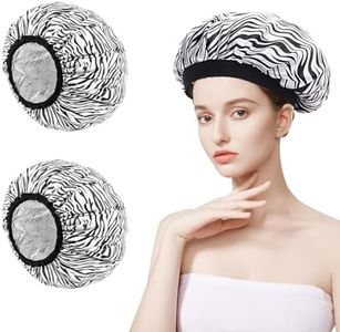 Goiern 2 gorros calefactores para el cabello para productos de cuidado profundo, de papel de aluminio, tinte para el cabello y herramientas de tratamiento con aceite caliente (negro)