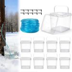 Chonway Maple Syrup Tapping Kit with 8 Maple Sap Buckets (5L), 10 Tree Tap & 49.2ft Maple Syrup Tubing, Maple Tree Tapping Kit for Tree Sap Collection by Family, Kids, Experts or Beginners