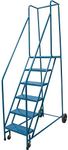 Rolling Step Ladder, 6 Steps, 18" S