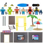 Roblox ROB0599 Action Collection-Arsenal: Operation Beach Day Deluxe Playset [Includes Exclusive Virtual Item], Multi-Color