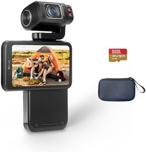 M3 Pocket Camcorder, Vlogging Camera with 3.5'' Rotatable Touchscreen & 5K/30fps Video, 3250mAh Long Endurance, Night Vision Function, Time-lapse Function, Small Video Camera for Photography, Youtube