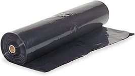 VBS - Black Plastic Sheeting - 10 mil - (10' x 100') – Black Plastic Roll for Spray Barrier, Roll of Plastic Sheeting Heavy Duty, Thick Plastic Sheeting, Polyethylene Film