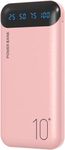 Power Bank 10000mAh Portable Charger Slim External Battery Pack with 2 USB 2.4A Outputs and USB C in/Out Compatible with Huawei iPhone 15 14 13 12 iPads Samsung S20 Android Tablet (Pink, Large)