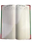 LRS Day Book Red Half Canvas PVC Binding - (250 Sheets - 500 Pages Front + Back)