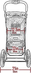 Pet Gear No-Zip NV Pet Stroller – Easy Access, All-Terrain Wheels
