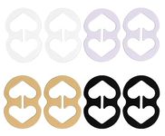 Tamlien Bra Strap Clips for Racerback, Anti-Slip Buckles Conceal Straps, Racer Back Conceal Straps (Bra Strap Clips 8 Packs, Black, White, Beige, Clear), Black, White, Beige, Clear, Bra Strap Clips 8