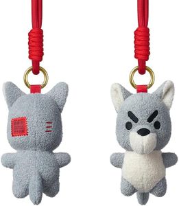 High-end handmade Xiangrui series hanging puppet plush bag small pendant keychain - 7 to 15 days delivery (Wolf pendant)