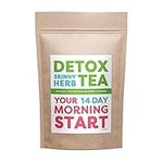 Morning Start Hibiscus Tea Bags Detox Tea - 14 Count, Drink Every Morning, Caffeine Free, Detox Skinny Herb Tea