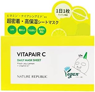 NATURE REPUBLIC Vitapear C Daily Sheet Mask, 30 Sheets (11.8 fl oz (350 ml) x 1, Large Capacity (Vitamins/CICA)
