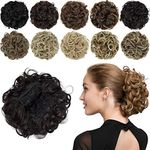 Chignon Hairpiece Curly Bun Extensions Scrunchie Updo Hair Pieces Synthetic Combs in Messy Bun Hair Piece for Women