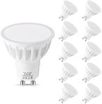 GU10 LED Bulbs Warm White 3000K, LEHASI 5.5W LED Spotlight 50W Halogen Equivalent, 500LM Energy Saving Light Bulbs, 120° Beam Angle, Non Dimmable, Pack of 10